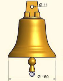 Cloche  personnalisable avec anse à bateau