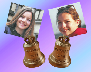 pour l'anniversaire de 18 ans de ses 2 petites filles il offre deux cloches paccard miniatures personnalisées