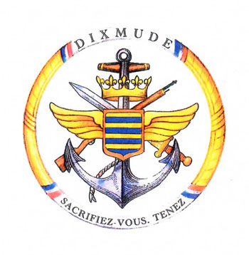 blason figurant sur la cloche de bord du Dixmude