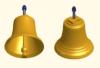 Cloche en bronze personnalisable à plateau