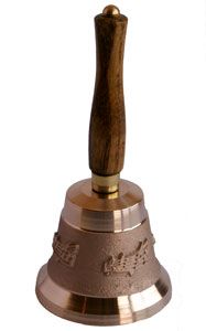 Cloche en bronze N°3 - manche en bois
