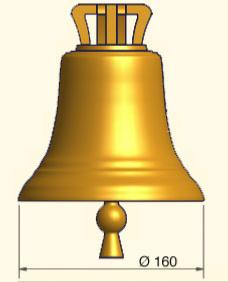 Cloche  personnalisable avec anse traditionnelle