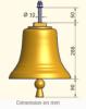 Cloche en bronze personnalisable à plateau