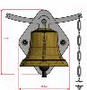 Cloche d'école - Monture oscillante Ø12,7cm - disponible