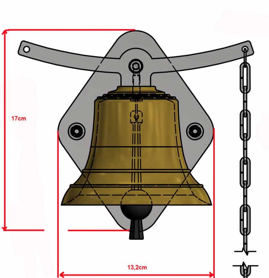 Cloche Porte D'entrée Cloche De Porte en Fer Forgé pour Porte D'entrée,  Cloches Suspendues Traditionnelles avec Motif d'oiseaux, Cloches D'appel