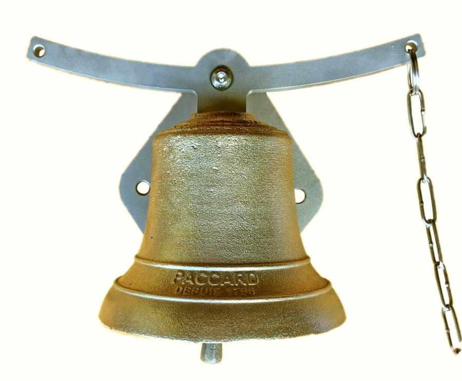 Cloche pour portail ou de maison en bronze avec monture oscillante