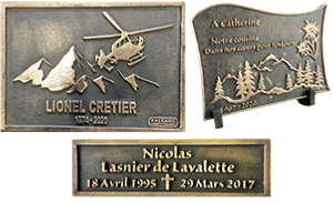 Fabricant de plaques en bronze funeraires