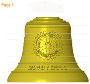 Bronze bell for a Rotary Club
