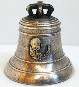 Bronze bell object of an original personalized gift for a birthday