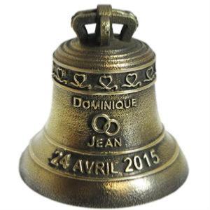 Bronze bell to offer as an original personalized gift for a wedding