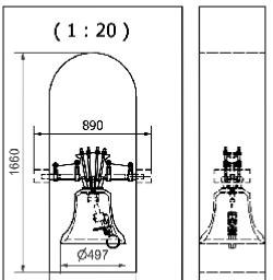 Plan d'une cloche d'glise Paccard quipe