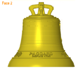 Bronze bell object of an original personalized gift for ChristmasCloche miniature Paccard sur le theme de Nol