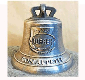 Example of a Paccard miniature bell with a personalized logo