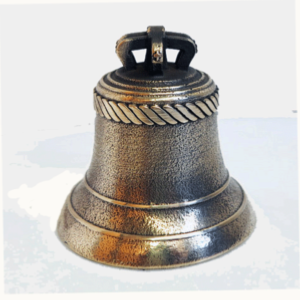 Decoration of a bronze bell with a marine halyard frieze