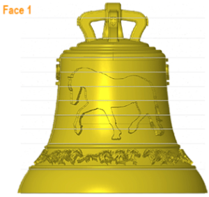 Bronze bell as an original personalized gift with horse decor