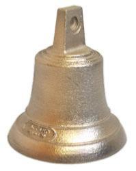 Miniature Paccard bell in bronze with a boat handle