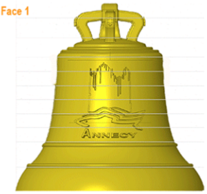 Personalized bell as an original gift item personalized with the logo of the city of Annecy