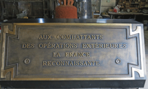 Grande plaque en bronze massif parvis de  l'arc de triomphe  Paris