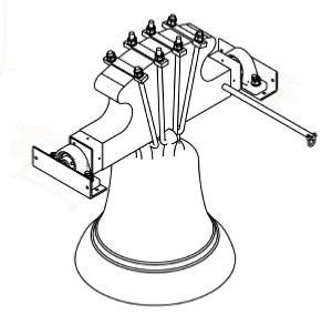 Chapel bell, church, Paccard to be placed in a window or in a steeple to be placed in a window, steep