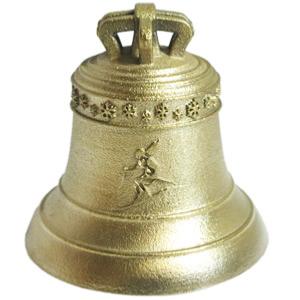 Cloche miniature Paccard objet d'un cadeau original personnalis, trophe, pour uen championne de skiort equestre, passion du chevalet chouette