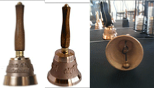 Bronze table bells with a wooden handle