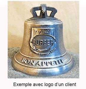 Exemple de cloche miniature Paccard avec un logo personnalise